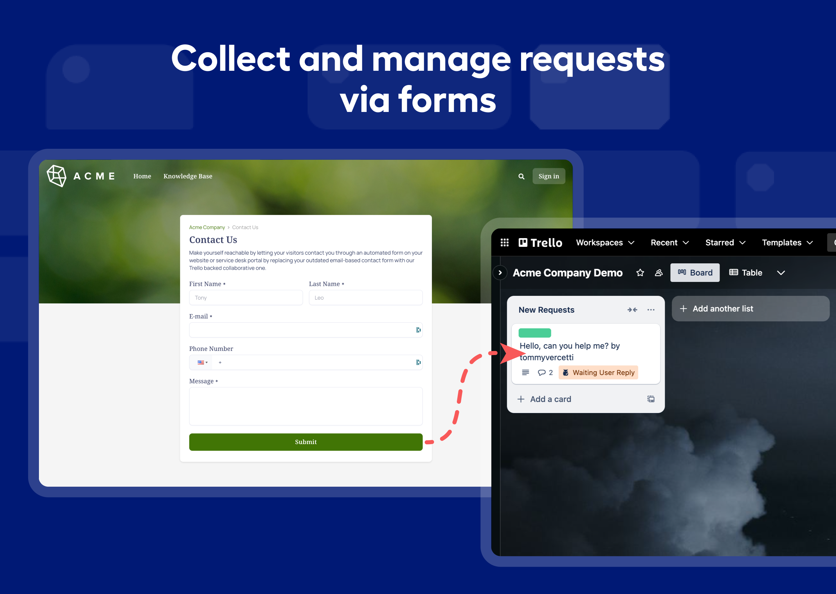 screenshot of Hipporello Service Desk